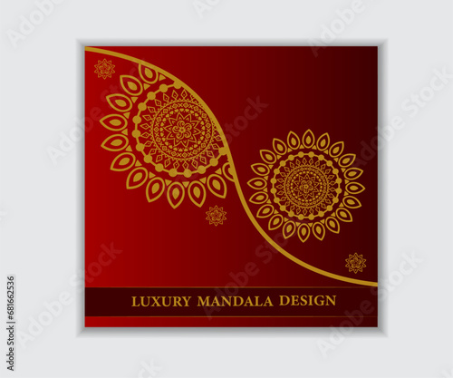 Creative, Colorful, Elegant, Aesthetic and Luxury Mandala Design Template.