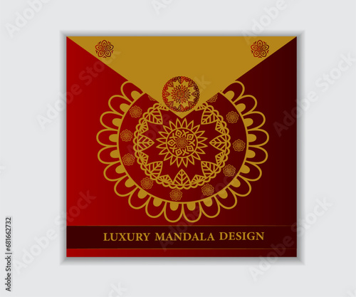 Creative, Colorful, Elegant, Aesthetic and Luxury Mandala Design Template.