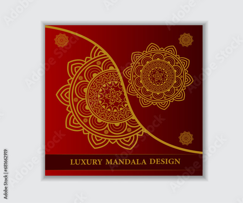 Creative, Colorful, Elegant, Aesthetic and Luxury Mandala Design Template.
