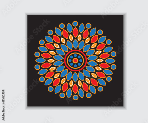 Creative, Colorful, Elegant, Aesthetic and Luxury Mandala Design Template.