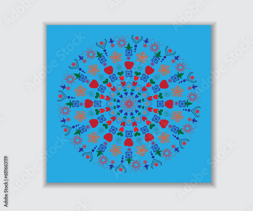 Creative, Colorful, Elegant, Aesthetic and Luxury Mandala Design Template.