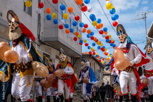 Pantalla is the traditional carnival mask from Xinzo de Limia, Ourense. Galicia, Spain. photo