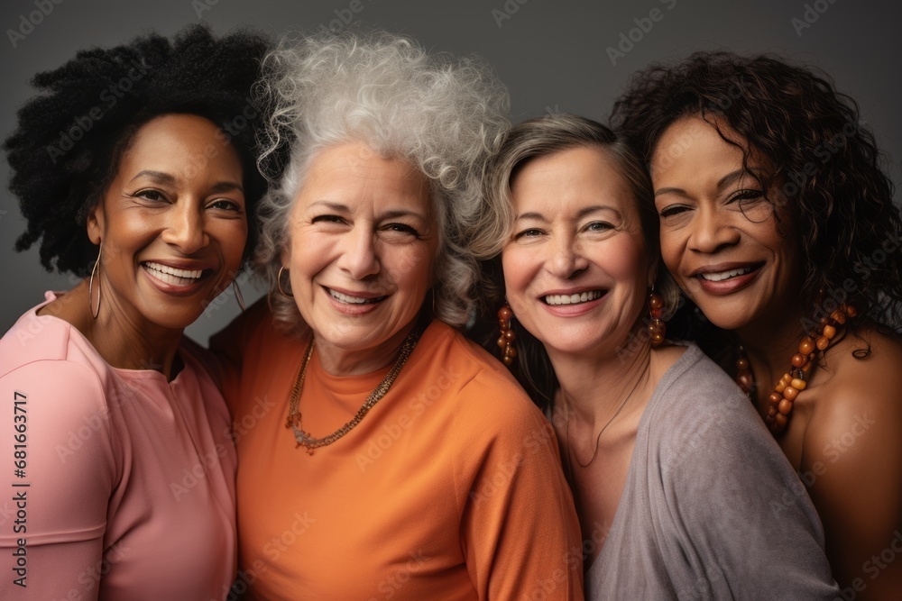 Fototapeta premium A Gathering of Graceful Women Standing in Unity