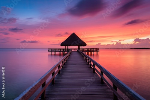 Twilight Serenity: Sunset at the Pier