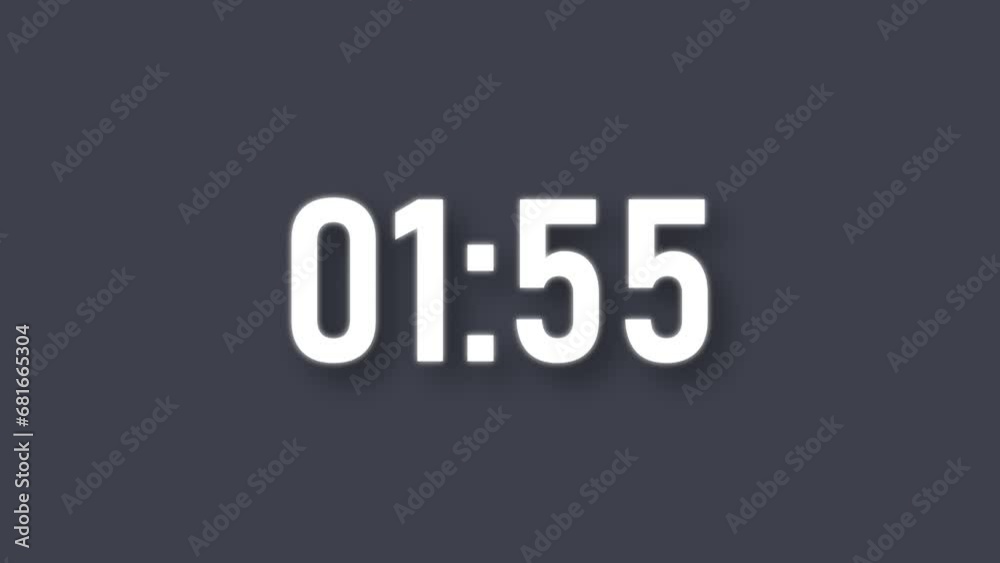 countdown numbers for digital clocks. 2D Animation. countdown numbers for digital clocks. 2D Animation.