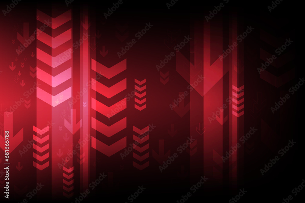 Fototapeta premium Uptrend abstract background. A group of digital blue arrows point up in the air shows feeling that rise, growth, motivation, hope, and more positive meaning.