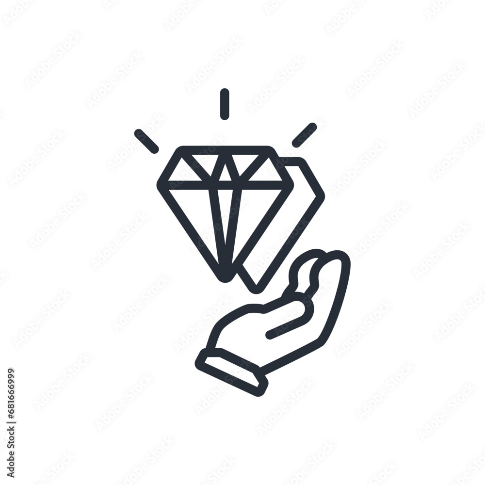 brand values icon. vector.Editable stroke.linear style sign for use web design,logo.Symbol illustration. brand values icon. vector.Editable stroke.linear style sign for use web design,logo.Symbol illustration.