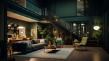 A luxurious, pleasant interior rendered in