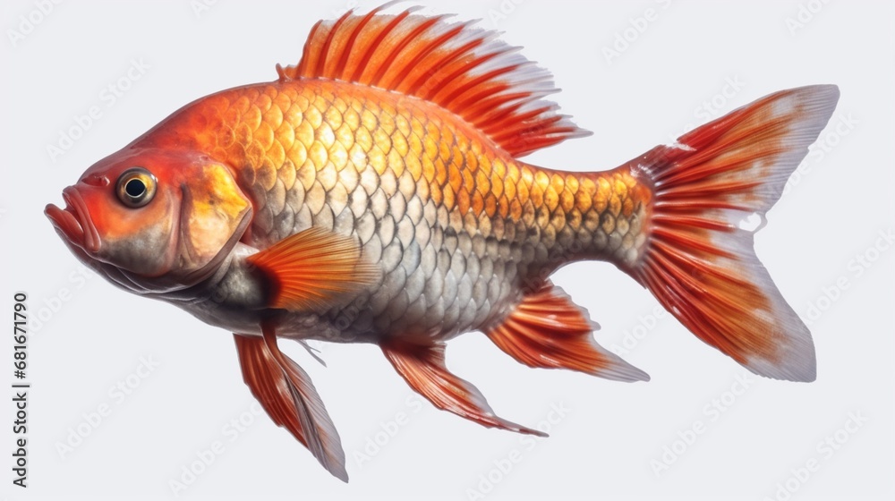 Fototapeta premium Design an ultra realistic carp standing by the water.Generative AI