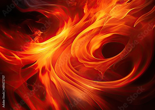 A mesmerizing fire background with vibrant orange and red hues, captured from a low angle to