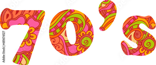 70's style text design