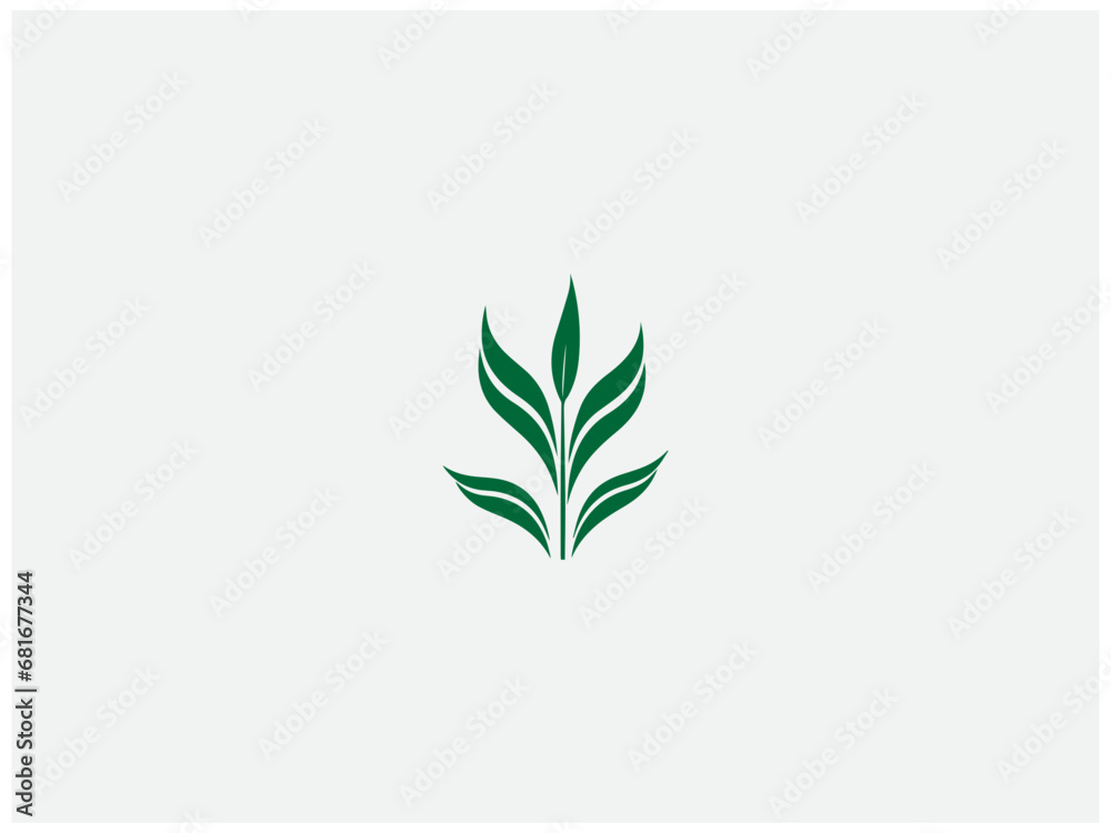 Fototapeta premium premium rice plant logo vector, vector and illustration,