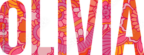 Olivia retro name design