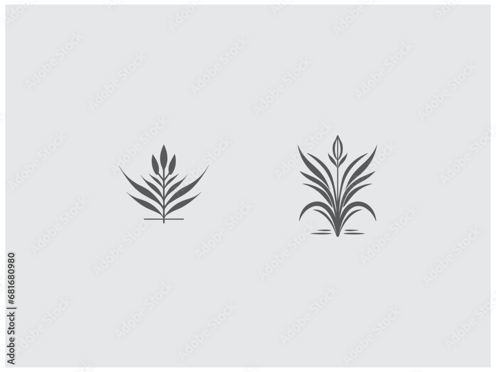 Fototapeta premium premium rice plant set logo vector, vector and illustration,