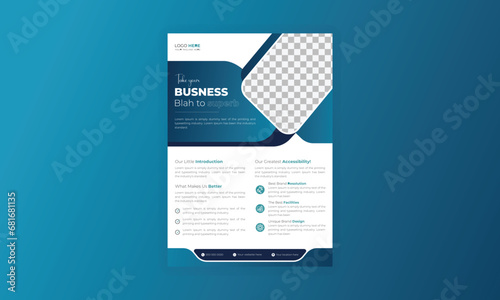 Flyer template with modern concept for business