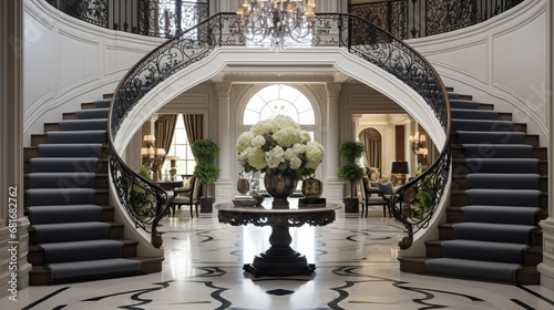 An elegant foyer with a maje © SOHAIL