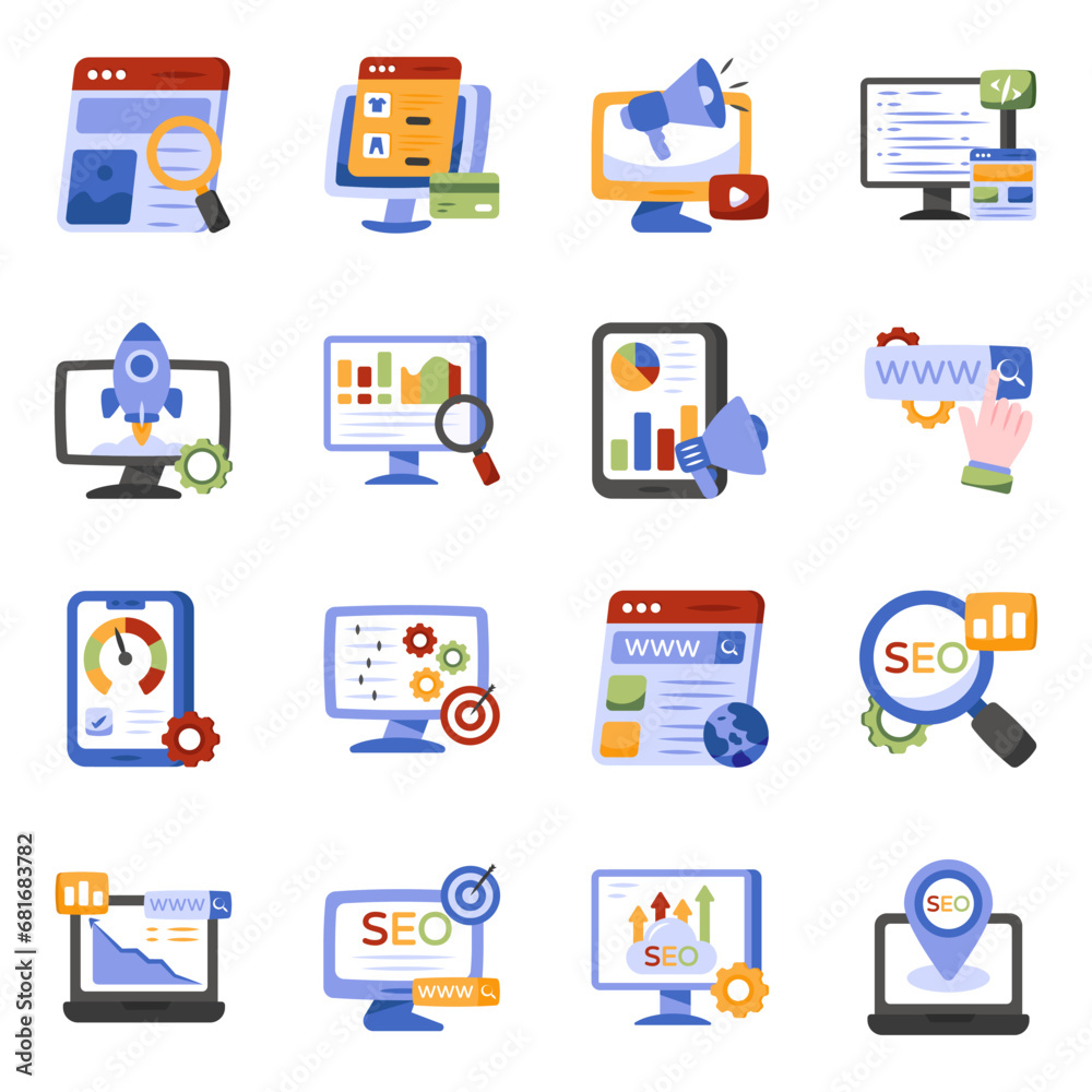 Pack of Seo Flat Icons
Pack of Seo Flat Icons