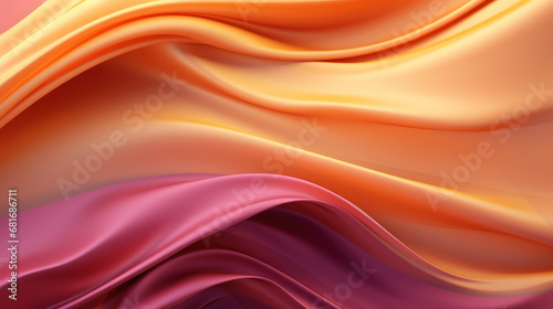 Vibrant Pink, Orange, and Yellow Fabric Abstract