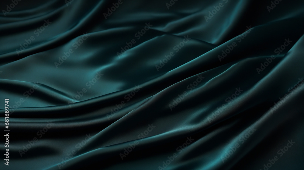 Obraz premium Dark Sea Green Silk Background