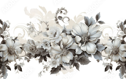 Premium LongLasting Glowing VictorianStyle Wallpaper on a White or Clear Surface PNG Transparent Background photo