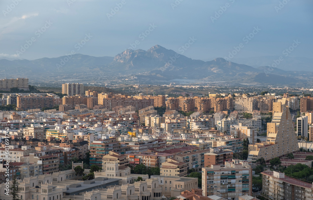 Panoramic view of Alicante Costa Blanca, Spain