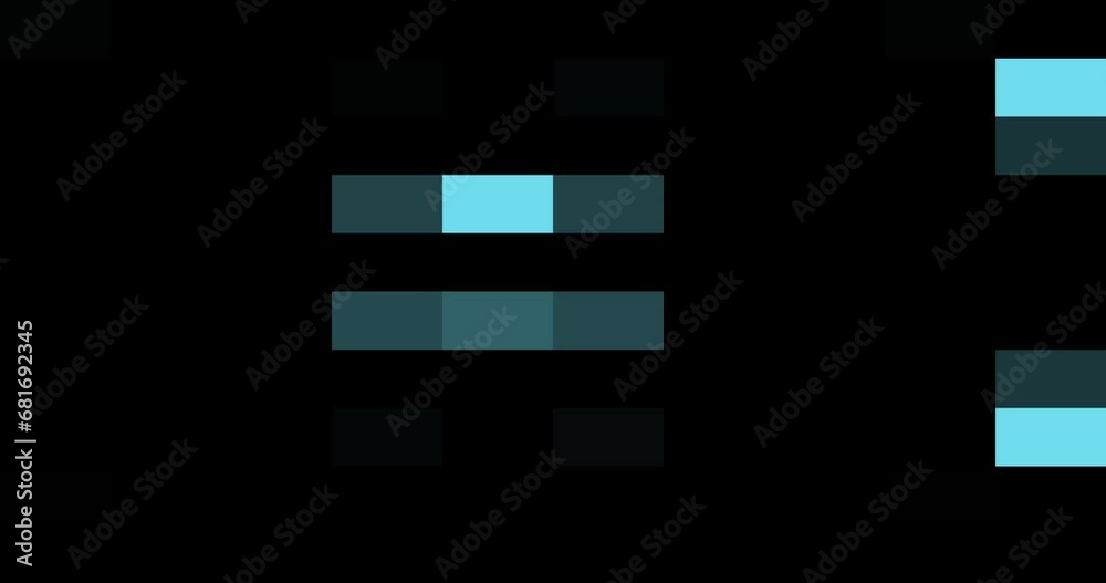 Abstract CGI motion graphics and animated background transition with white and black pixel figures. Transition mask templates. Pixel transition
Abstract CGI motion graphics and animated background transition with white and black pixel figures. Transition mask templates. Pixel transition