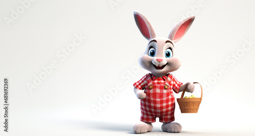 Illustration of happy Easter bunny