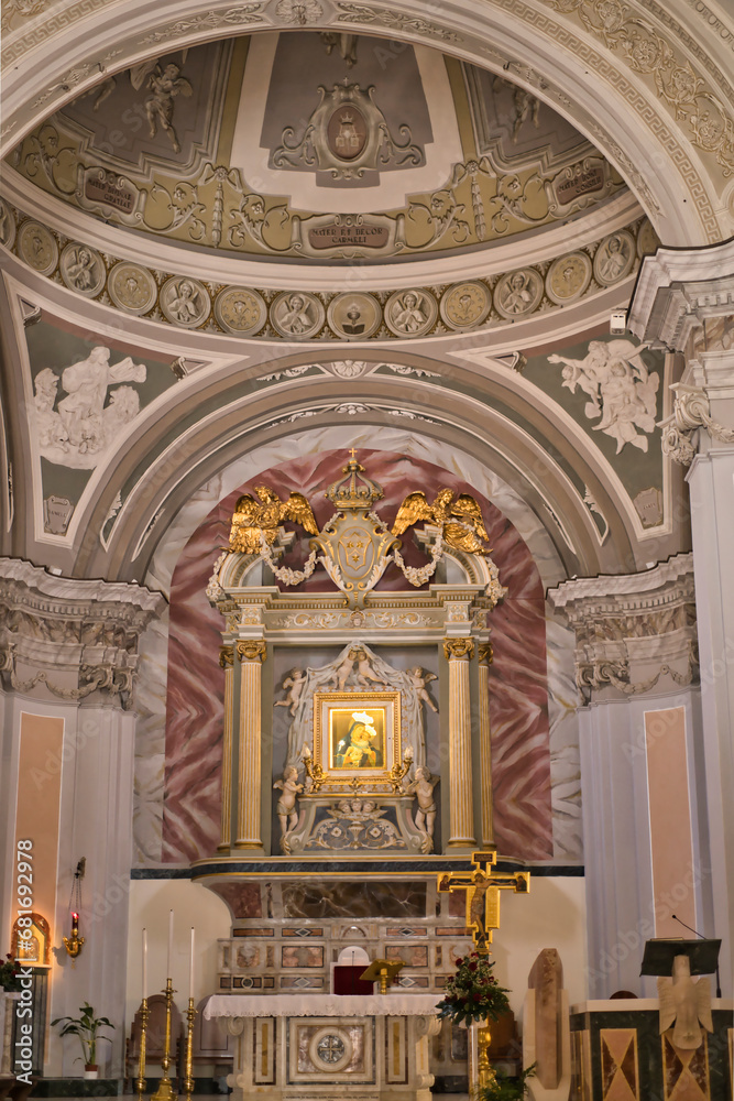 Altar of the church called Santa Maria del Carmine in Manfredonia, Italy
​