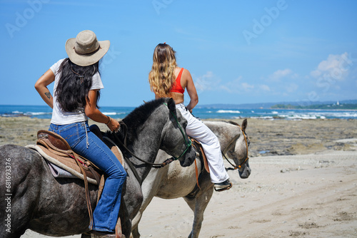 Two women Horse riding in Costa Rica
