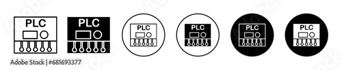 PLC vector icon illustration set photo