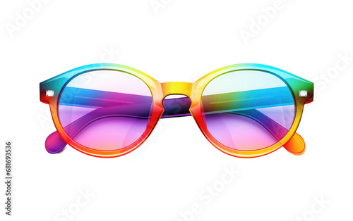 VividSpectra Glasses Where Style Meets Clarity on a White or Clear Surface PNG Transparent Background
