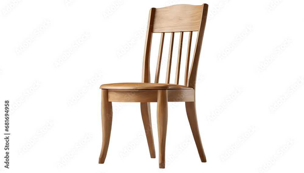 Wooden chair isolated on transparent background Png