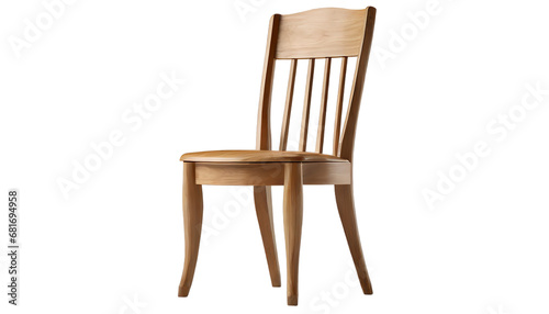 Wooden chair isolated on transparent background Png