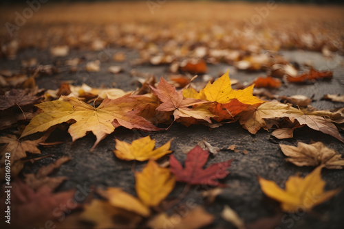 autumn leaves background,AI
