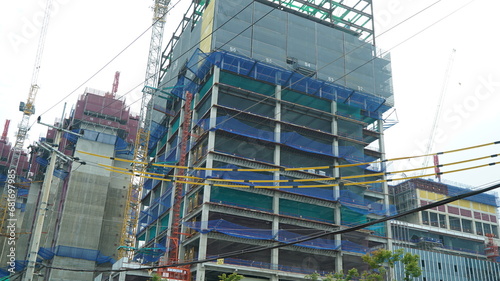 Wallpaper Mural Building construction site in Seoul, Korea Torontodigital.ca