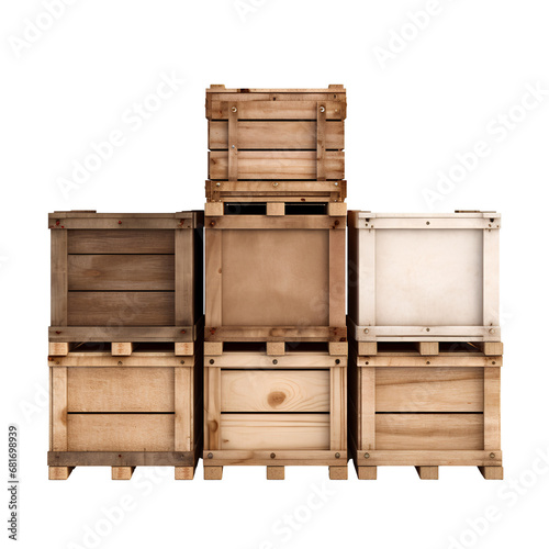 wooden box on the png transparent background, easy to decorate projects. © I LOVE PNG