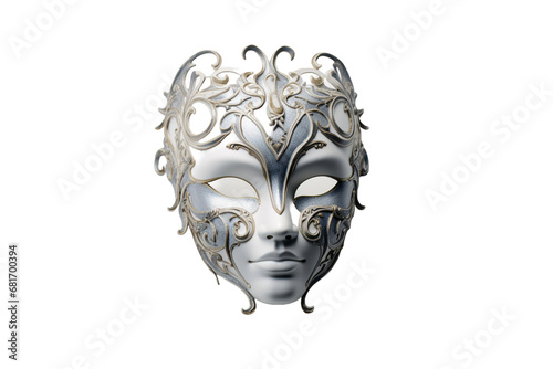 venetian carnival mask isolated on transparent background - Generative AI