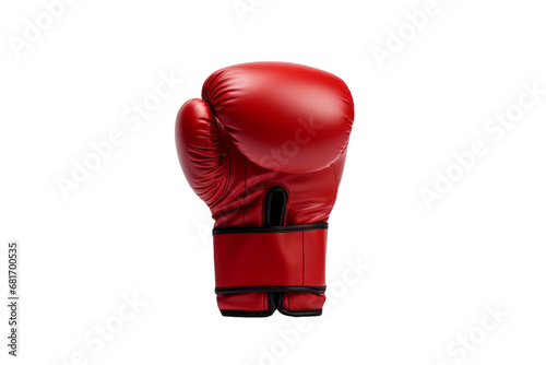 red boxing gloves  isolated on transparent background - Generative AI