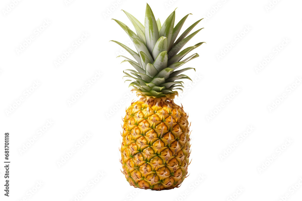 pineapple  isolated on transparent background - Generative AI