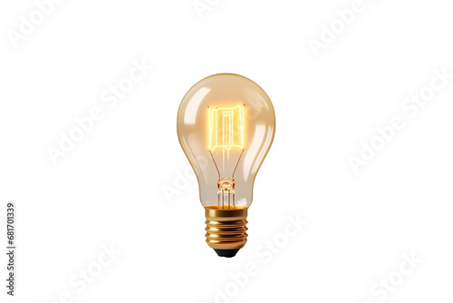 light bulb  isolated on transparent background - Generative AI