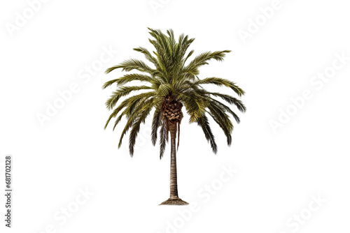 palm tree isolated on transparent background - Generative AI