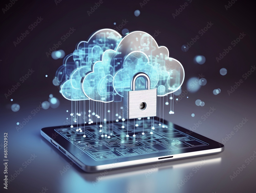 Cloud storage, cloud computing, data security concept. Cloud storage, cloud computing, data security concept.