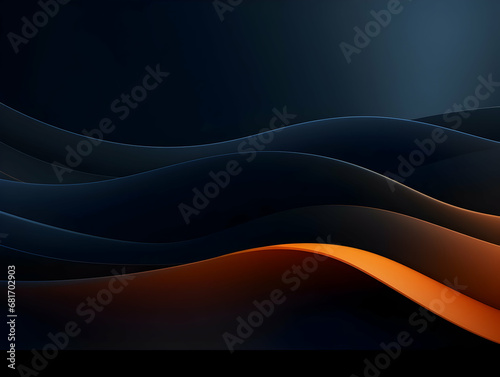 Abstract technology futuristic glowing curved line on dark blue background, Abstract flow gradient background, ai generated photo