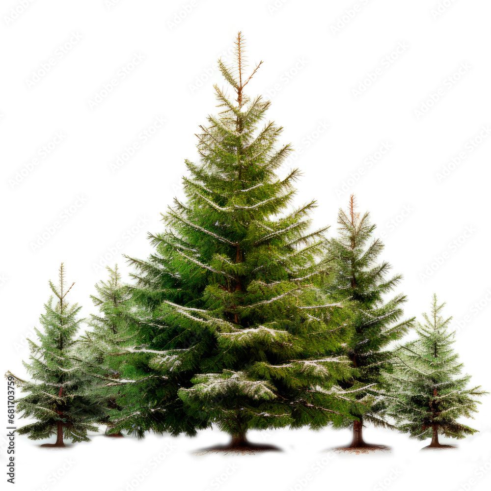 Fototapeta premium Christmas Trees, PNG
