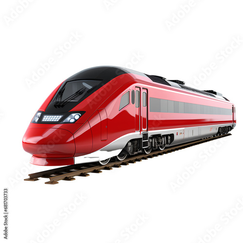 train on a railway on a transparent background PNG for easy decorating your projects.