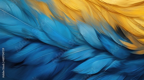 abstract feather texture background, blue tones © Maryna