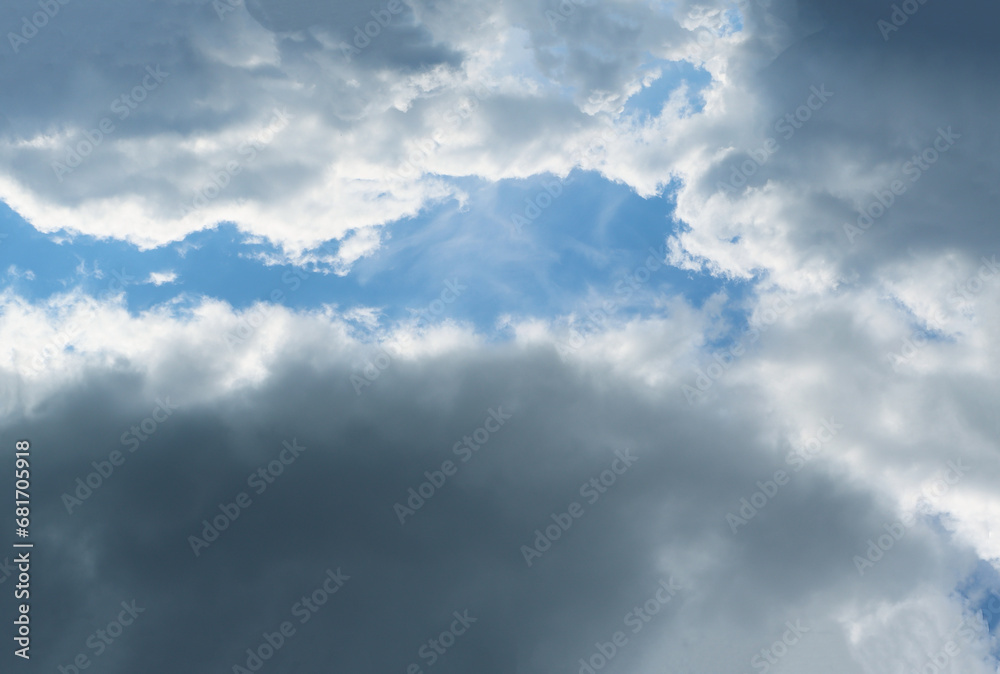 Large thundercloud in sunny weather. Large thundercloud in sunny weather.