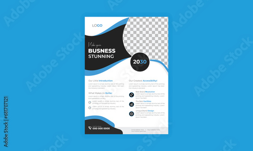 Corporate business flyer template design set, cover modern layout, flyer in A4 with colorful business proposal, advertise, publication. Vector illustrator.