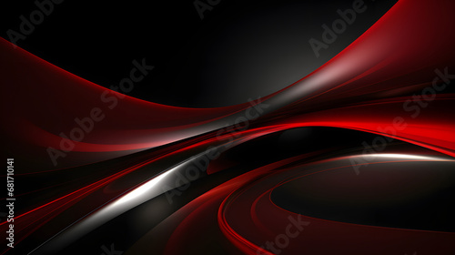 a large, black and red abstract background, in the style of vray