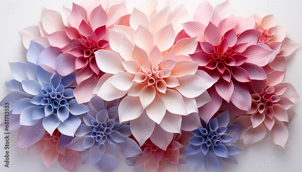 Abstract floral pattern in pink and purple, a gift of love generated by AI Abstract floral pattern in pink and purple, a gift of love generated by AI